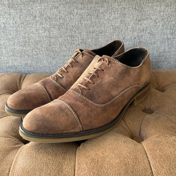 Donald J. Pliner Other - Donald J Pliner Embe Brown Suede Oxford Dress Shoes 10.5